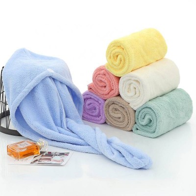 Drying Dry Cap Hair Towel Women Soft Absorbent Microfiber Hair Wrap Hat For Bath Shower Spa