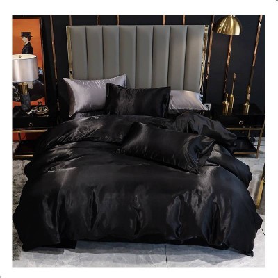 Custom Hotel Textile Bed Sheets Sets European Style Luxury Black Bedding Sheet Set For Hotel Duvet Sheet Bedding Set