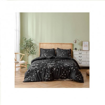 Comforter Bedding Set Black Printed Duvet Cover Sets Pillowcases Bedclothes Bed Microfiber Queen King Single Size